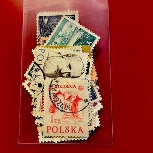 30 old cancelled Poland postage stamps